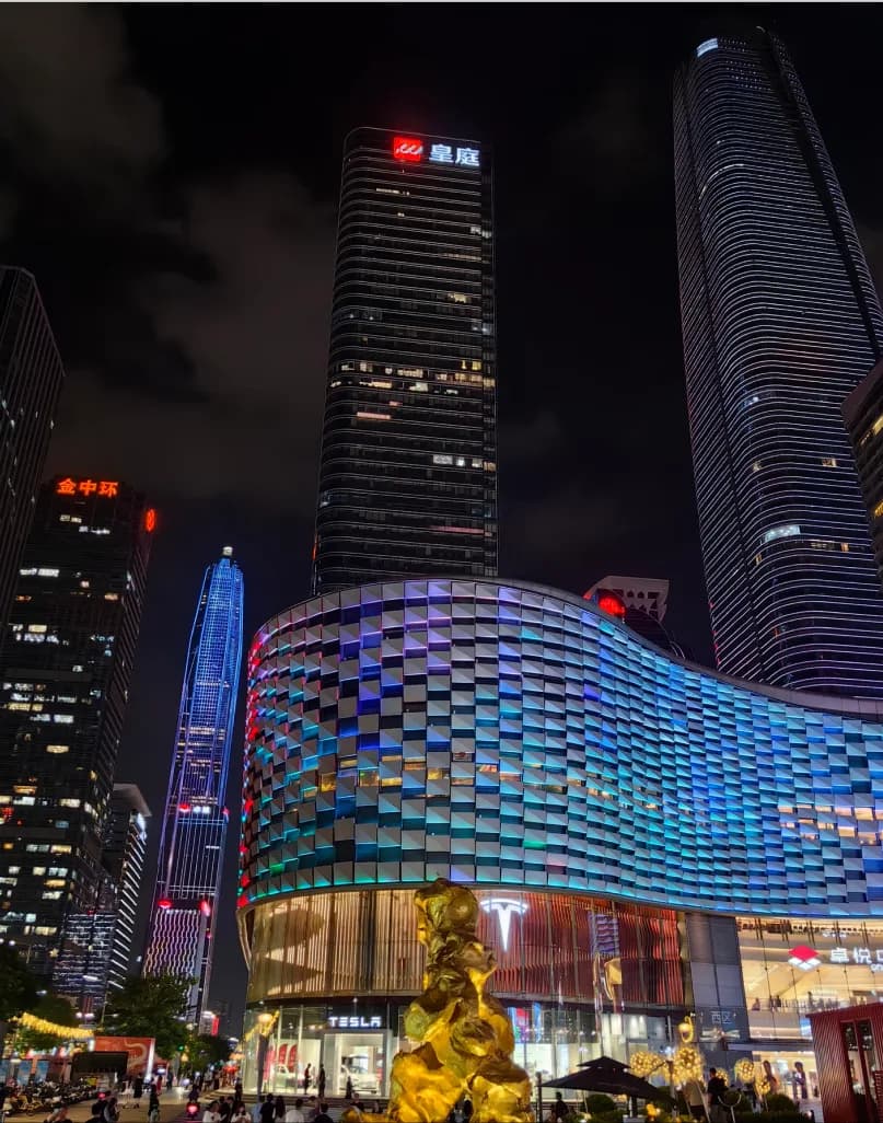 Day 2 — Lianhuashan Park · Drone Delivery · Cyber Punk City Night View · Zhuoyue Mall · Happy Harbor