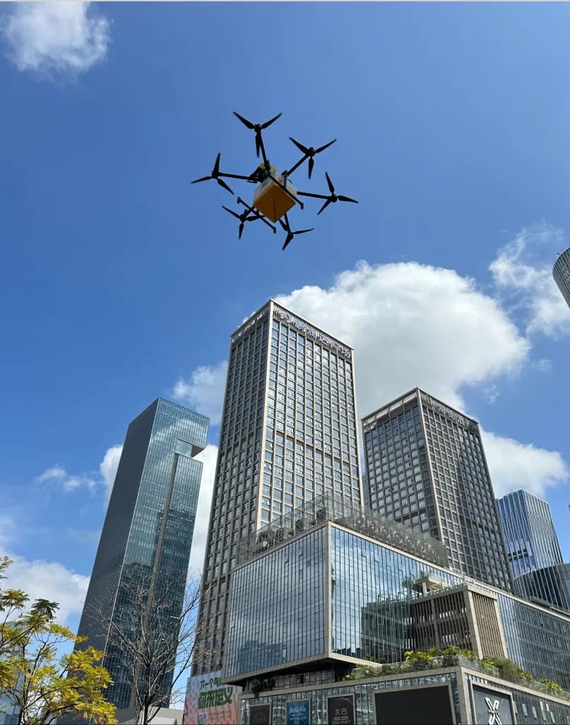Day 2 — Lianhuashan Park · Drone Delivery · Cyber Punk City Night View · Zhuoyue Mall · Happy Harbor