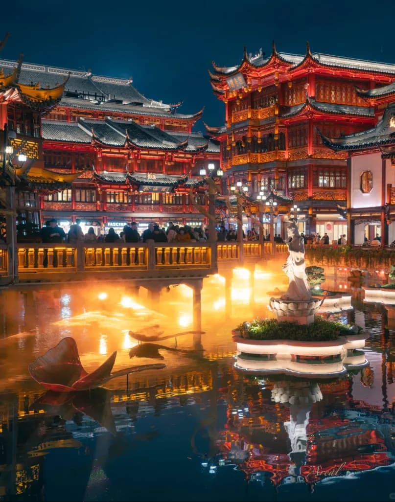 Day 2 — Jing'an Temple · The Louis Shanghai · Nanjing Road · City God Temple · Yu Garden Mall & The Bund Night View