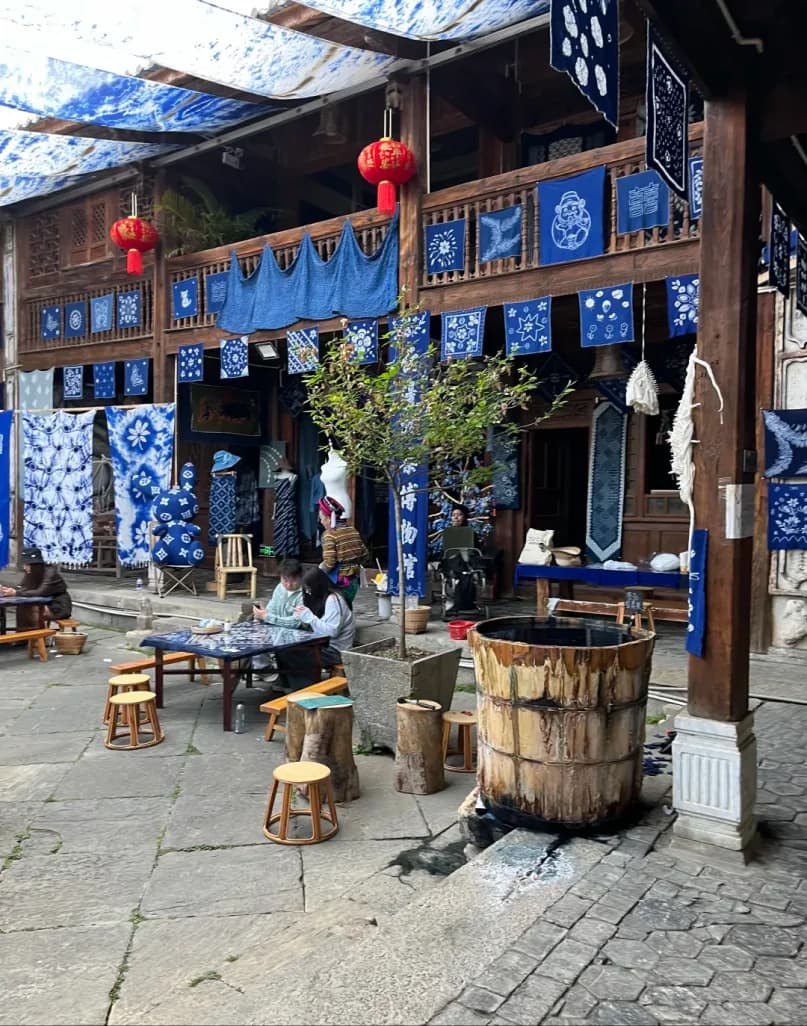 Day 3 — Butterfly Spring · Xizhou Ancient Town · Tie-Dyeing Experience