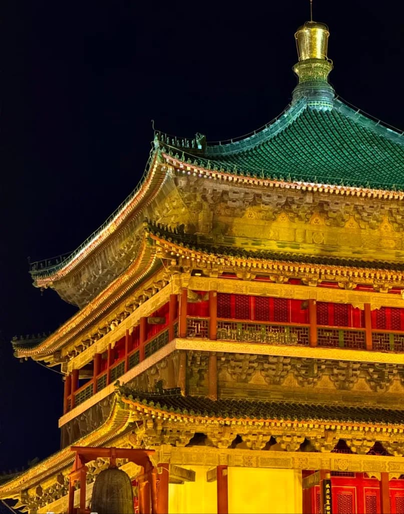 Day 2 — Xi'an City Wall · Bell Tower · Shanxi History Museum · Daci'en Temple · Big Wild Goose Pagoda · Huimin Street