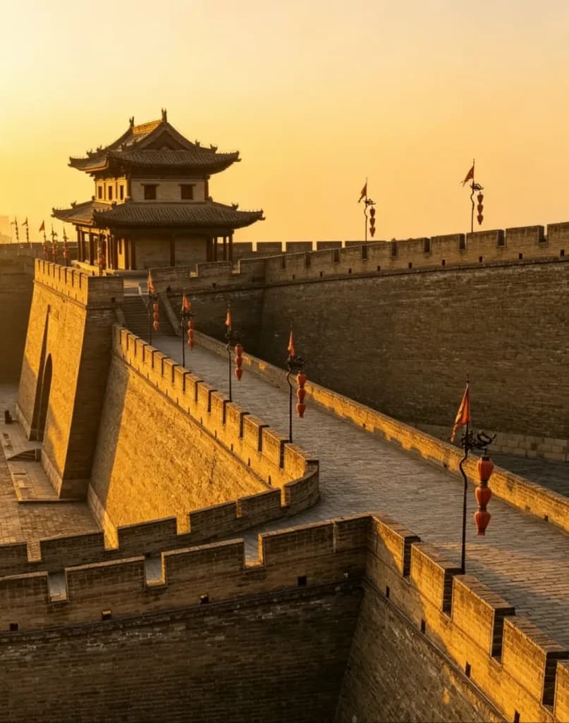 Day 2 — Xi'an City Wall · Bell Tower · Shanxi History Museum · Daci'en Temple · Big Wild Goose Pagoda · Huimin Street