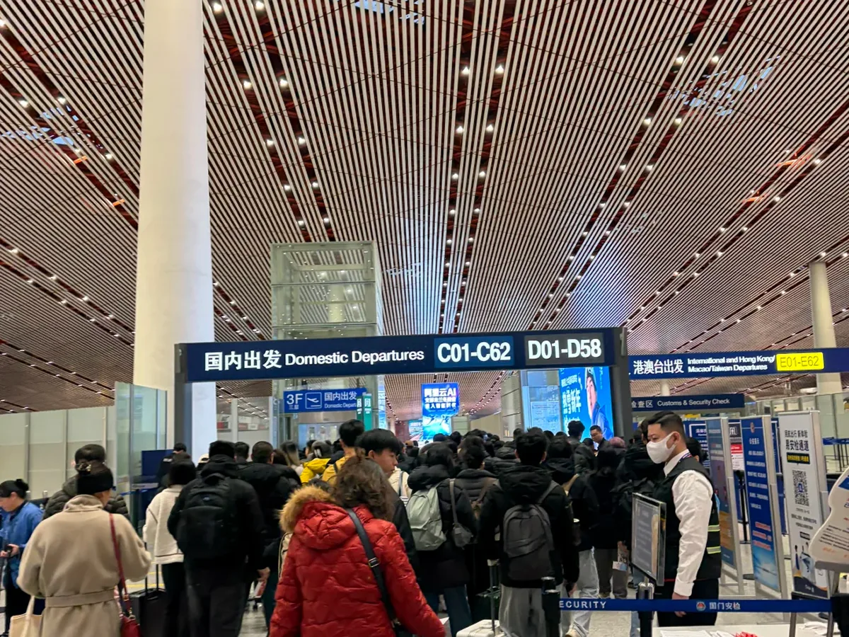 Departure hall at Beijing Capital International Airport Terminal 3
