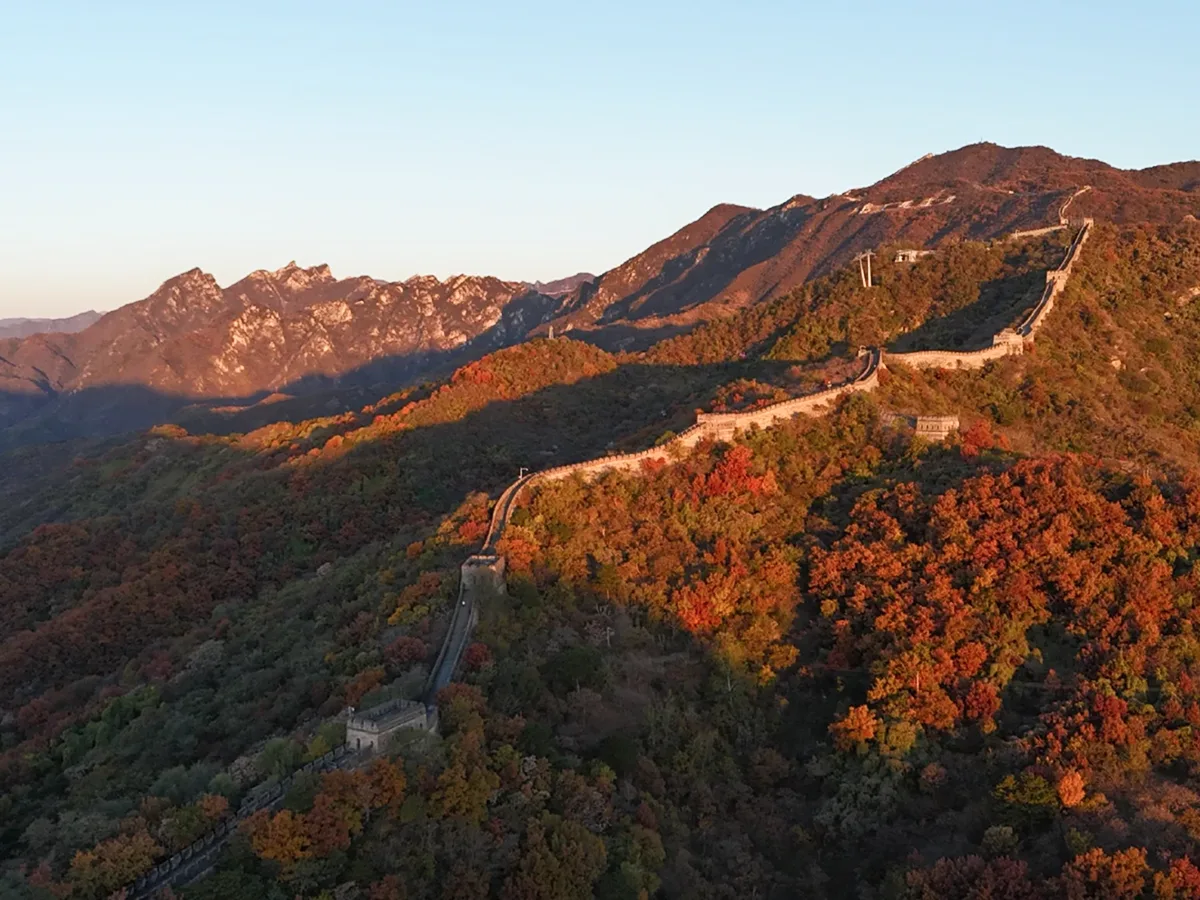 Autumn colors at Mutianyu Great Wall near Beijing