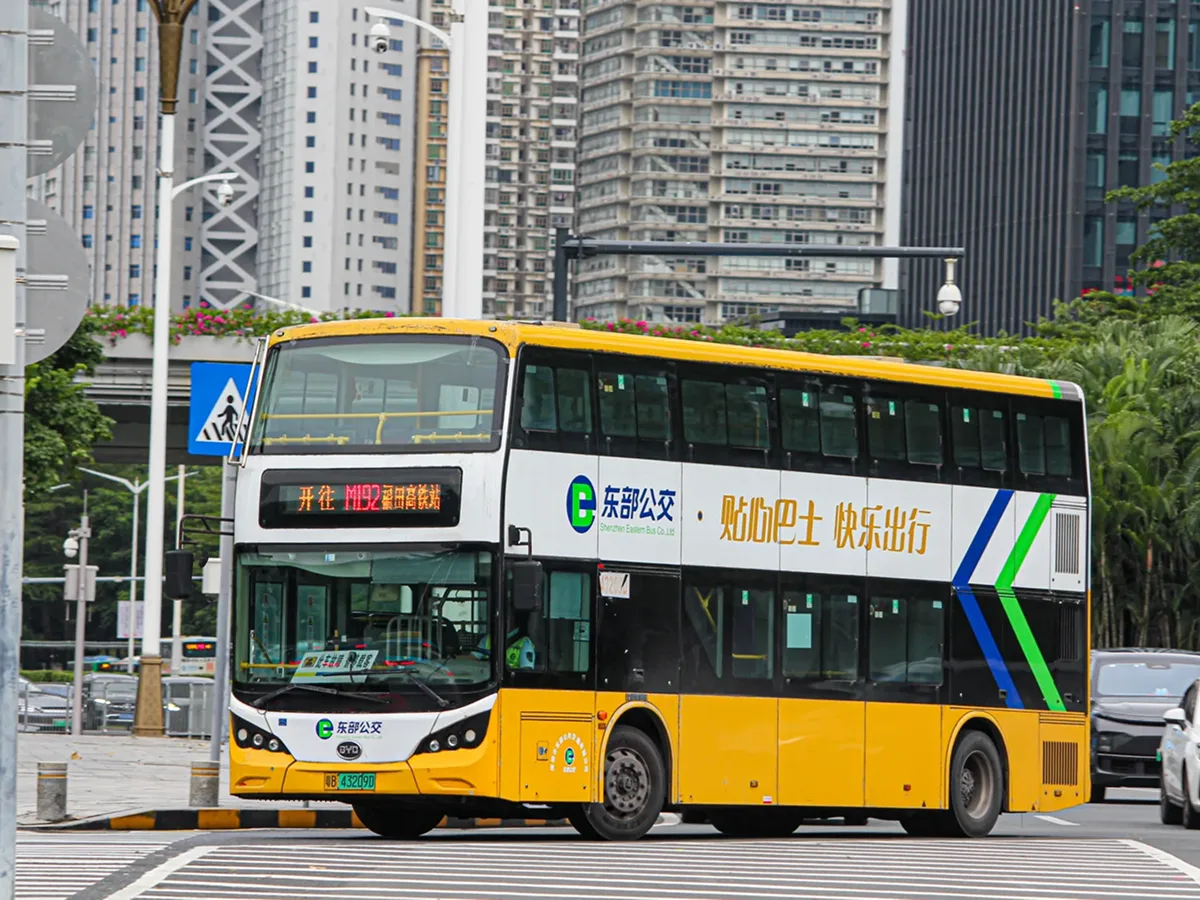 City double-decker in Shenzhen or a TravelToQin vehicle